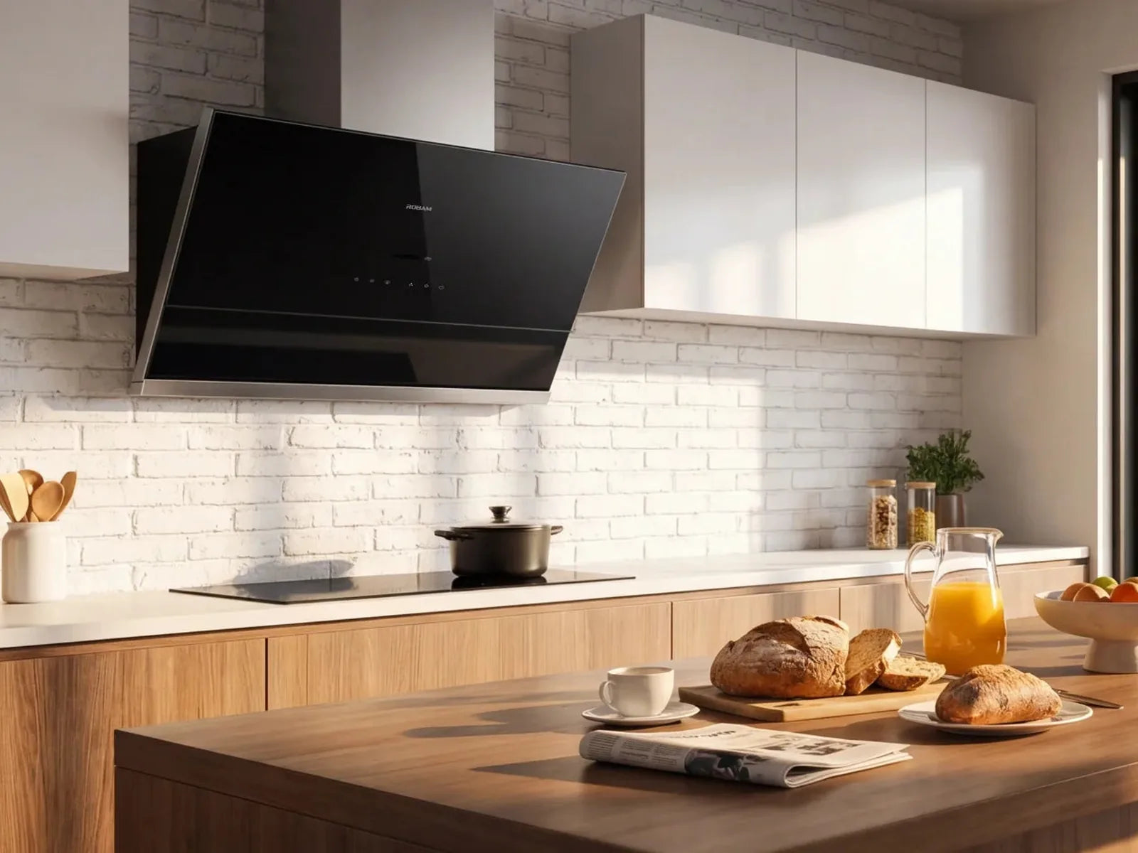 ROBAM rangehood in a contemporary kitchen
