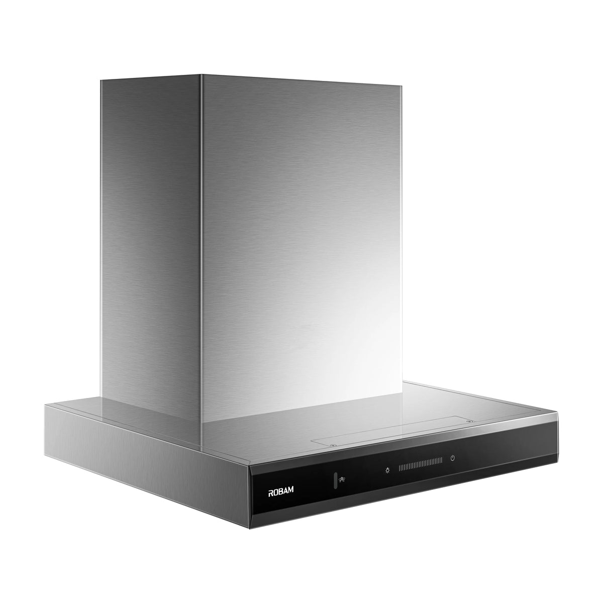 ROBAM CleanAir 2.0 A8303 stainless steel rangehood, angled view