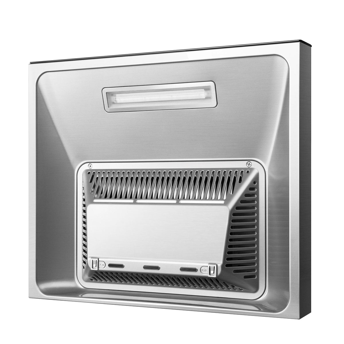 Underside of ROBAM CleanAir 2.0 A8303 rangehood with LED light and filter grille