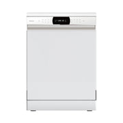 ROBAM Freestanding dishwasher W660 white, front view with touch control panel, digital display and handle